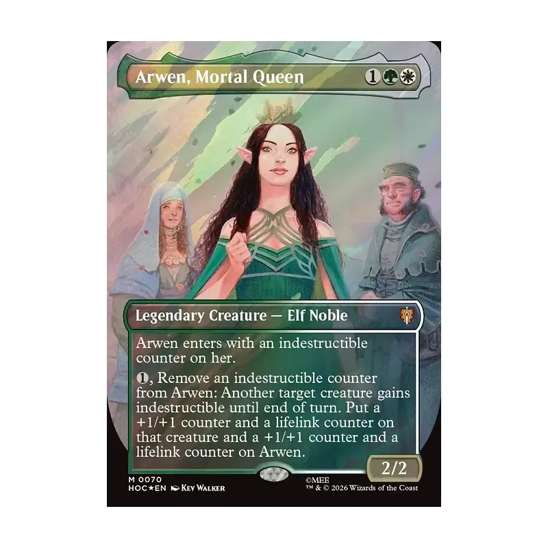 Arwen, Mortal Queen (Borderless) (Surge Foil) - The Hobbit Eternal (Foil Near Mint)