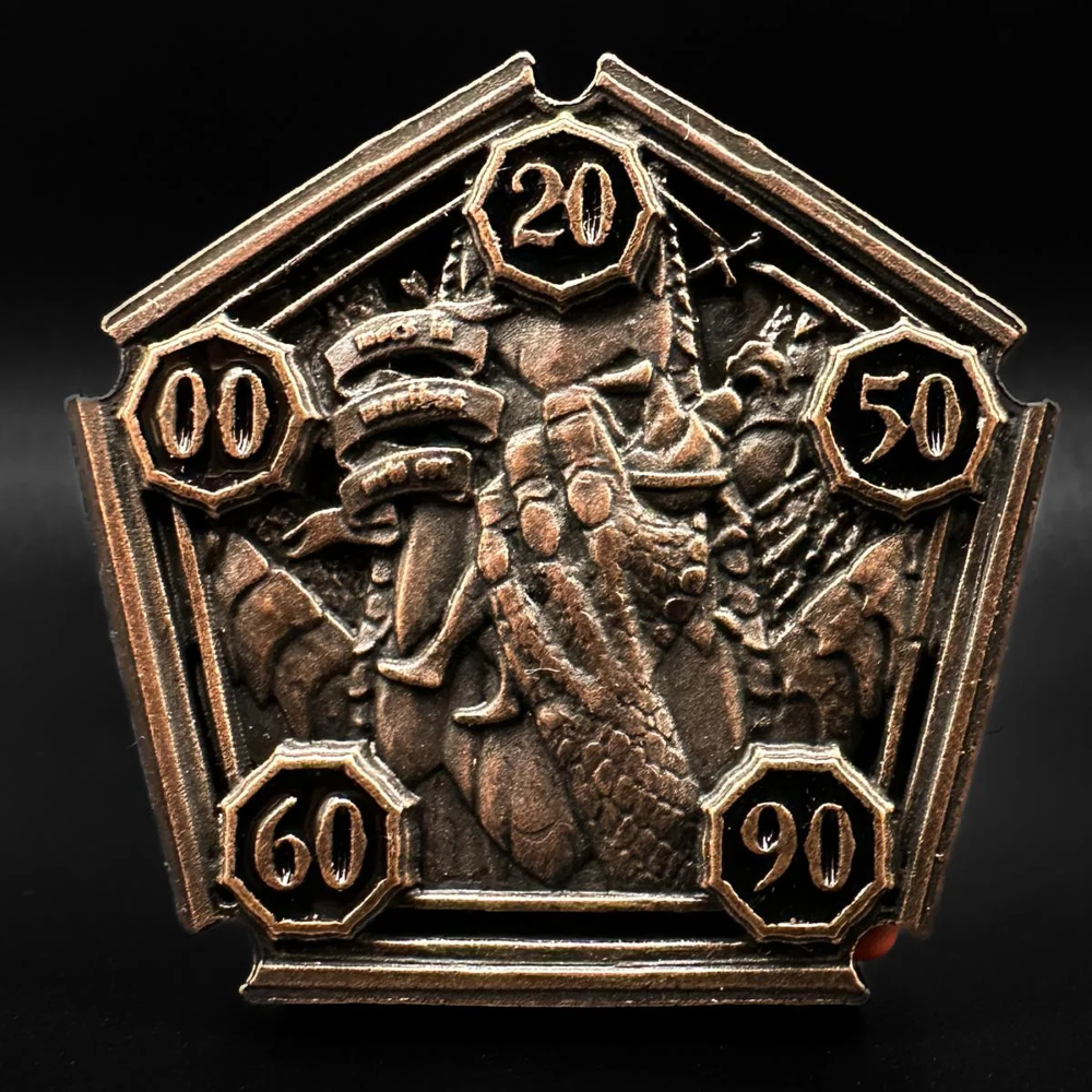 FlipDie Metal Dice Coin Set: Dragon (7) (New Arrival)