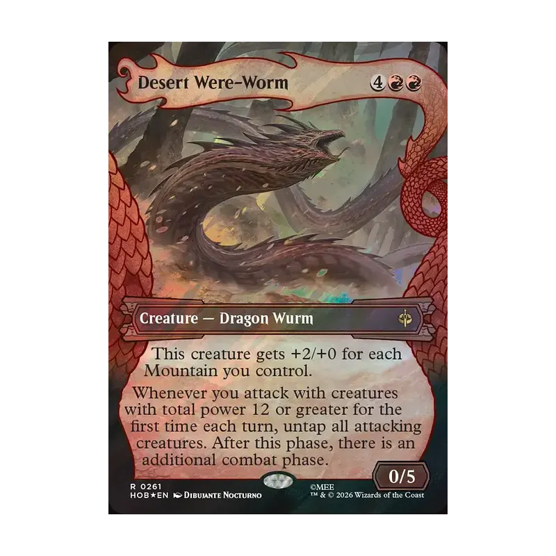 Desert Were-Worm (Showcase) (Surge Foil) - The Hobbit (Foil Near Mint)
