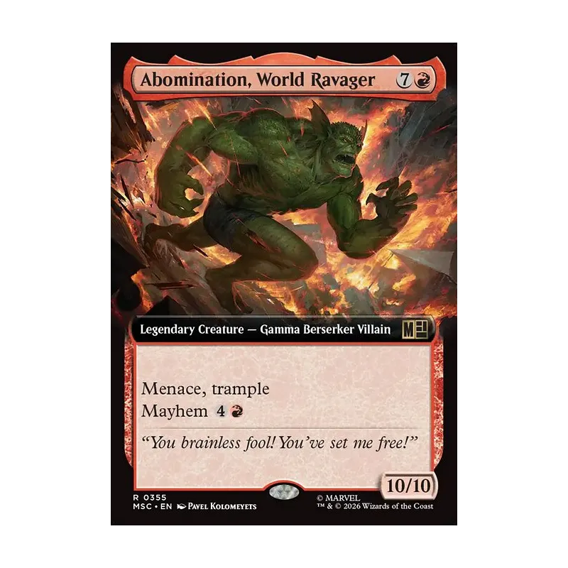 Abomination, World Ravager (Extended Art) - Marvel Super Heroes Commander (Near Mint)