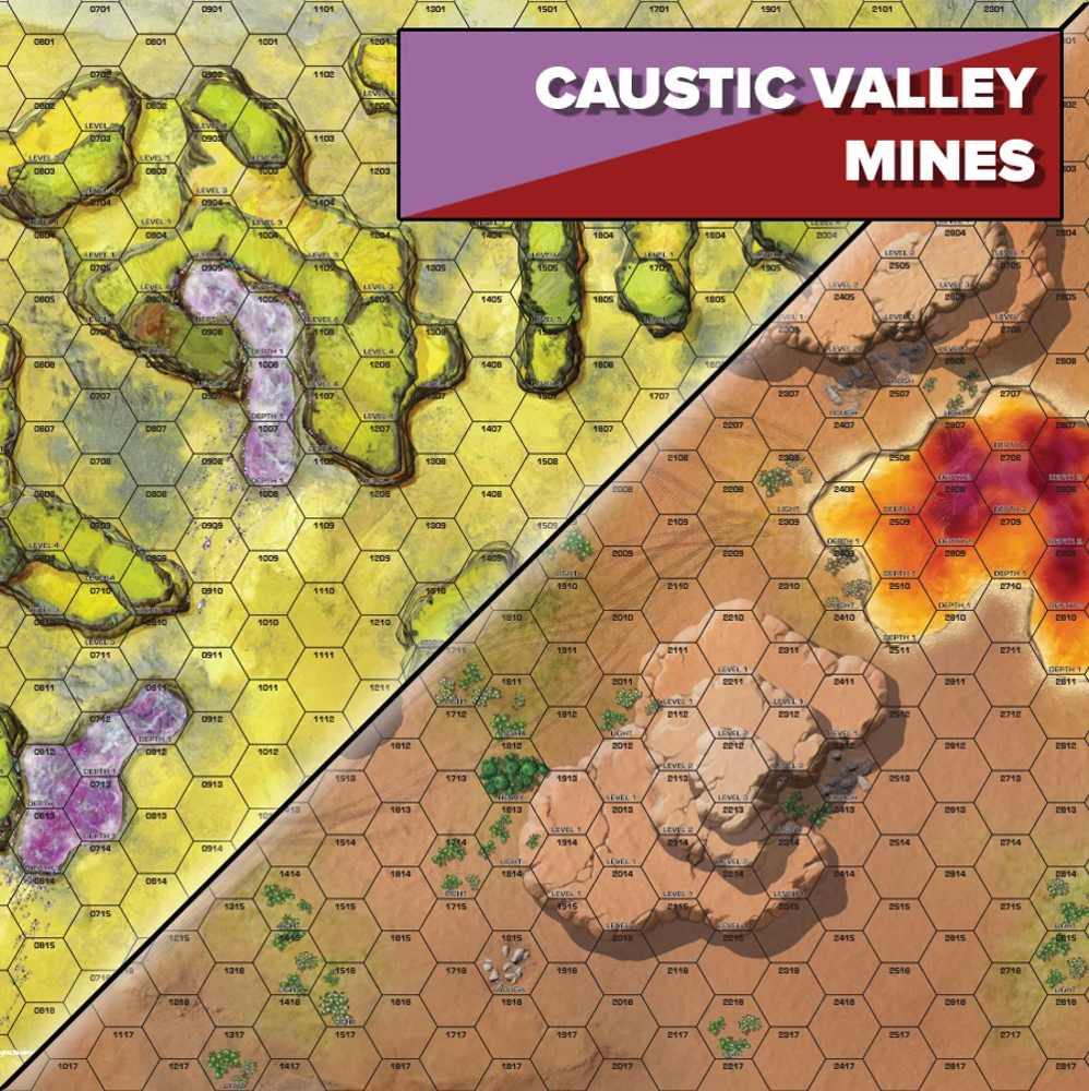 BattleTech BattleMat: Alien Worlds - Caustic Valley & Mines (Preorder)