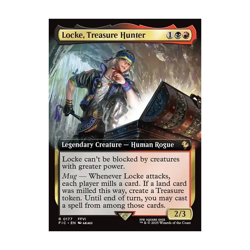 mtg final fantasy locke Locke, Treasure Hunter [177] [Extended Art] [FINAL FANTASY: Commander] [Foil]  Face to Face Games lifelink Whenever Locke Cole deals combat damage to a player Locke Cole - my preview