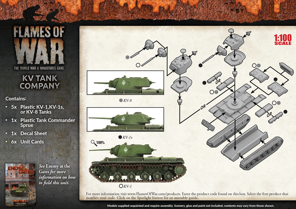 Flames of War WW2: Soviet - KV Tank Company