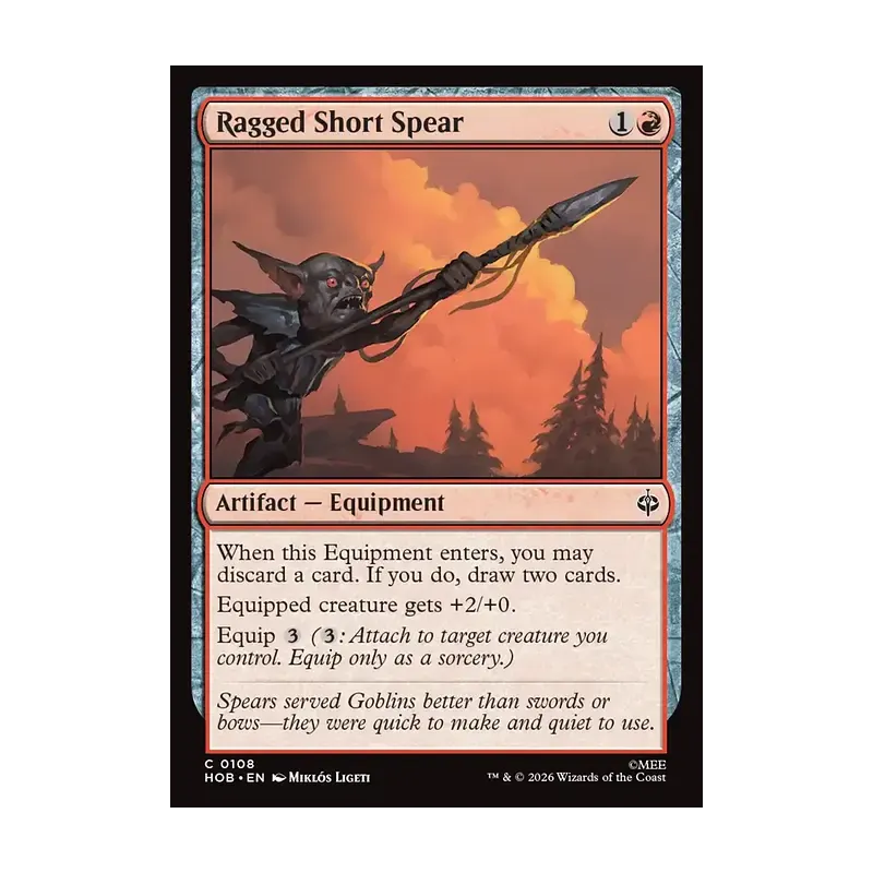 Ragged Short Spear - The Hobbit (Near Mint)