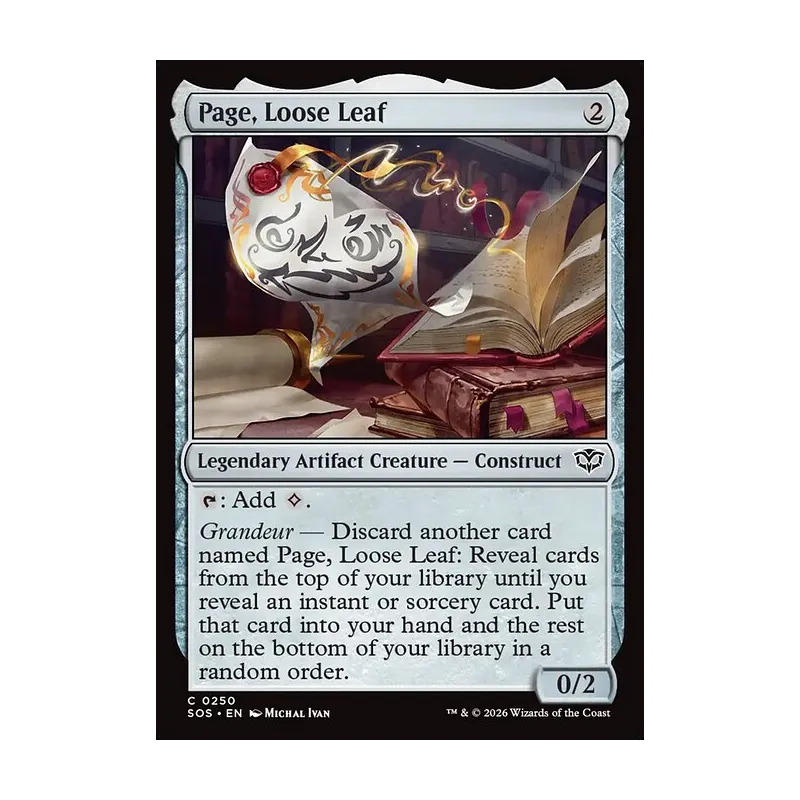 Page, Loose Leaf - Secrets of Strixhaven (Near Mint)