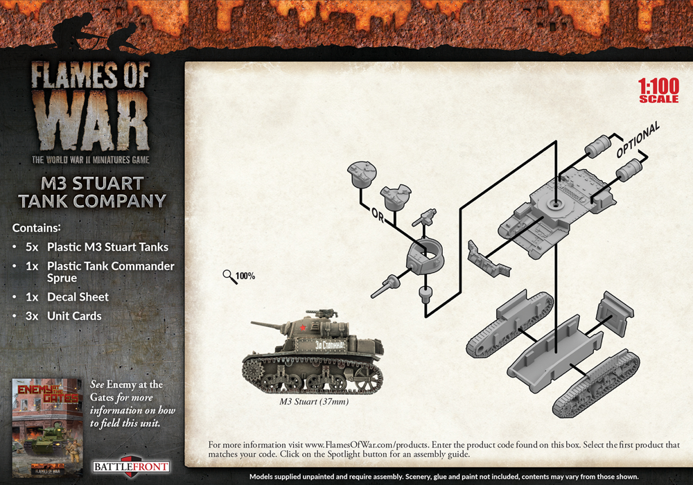 Flames of War WW2: Soviet - M3 Stuart Company