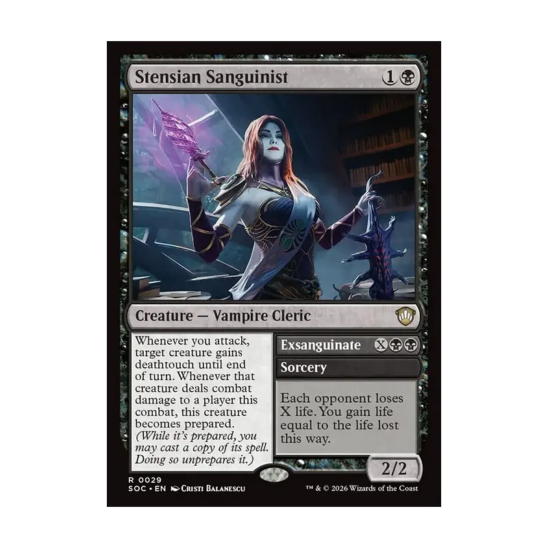 Stensian Sanguinist // Exsanguinate - Secrets of Strixhaven Commander (Near Mint)
