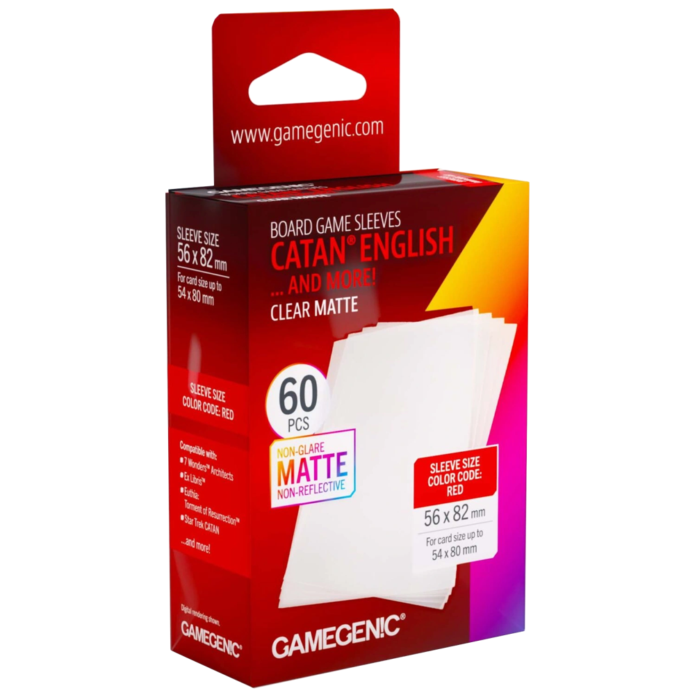 Board Game Sleeves Catan English - Clear Matte
