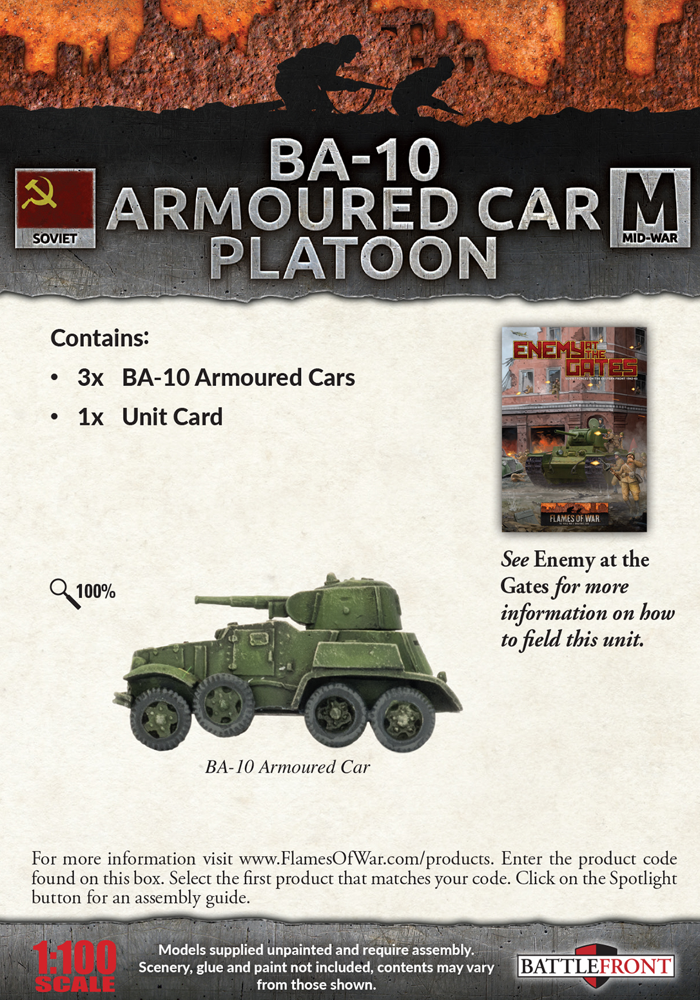 Flames of War WW2: Soviet - BA-10 Armoured Car Platoon
