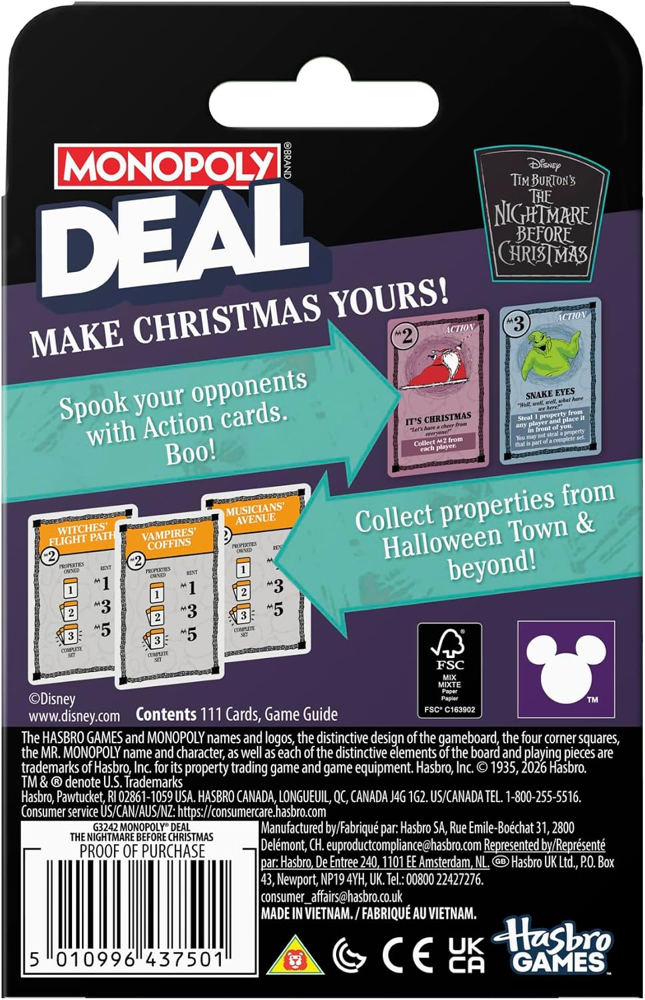 Monopoly Deal: Nightmare Before Christmas (Preorder)