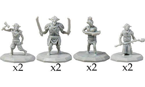 Monster Adventure Minis: Unpainted - Goblins (8) Monster Adventure Minis: Unpainted - Goblins (8)