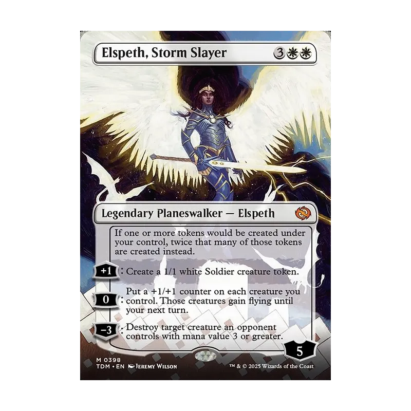 Elspeth, Storm Slayer (Borderless) - Tarkir: Dragonstorm (Near Mint)