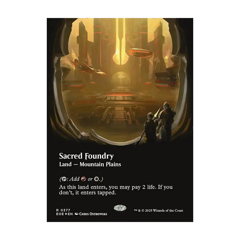 Sacred Foundry (Borderless) (Galaxy Foil) - Edge of Eternities (Foil Near Mint)