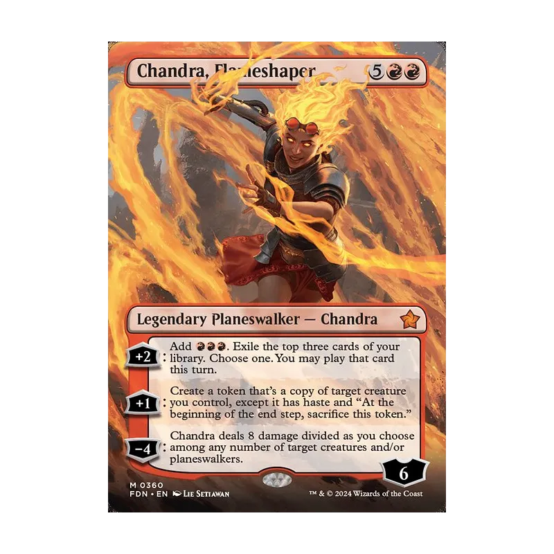 Chandra, Flameshaper (Borderless) - Foundations (Near Mint)