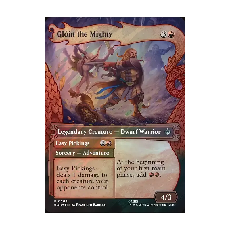 Gloin the Mighty (Showcase) (Surge Foil) - The Hobbit (Foil Near Mint)