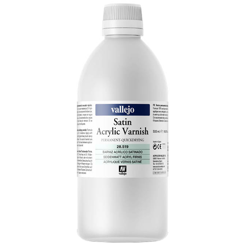 Vallejo: Satin Acrylic Varnish 500ml Vallejo: Satin Acrylic Varnish 500ml