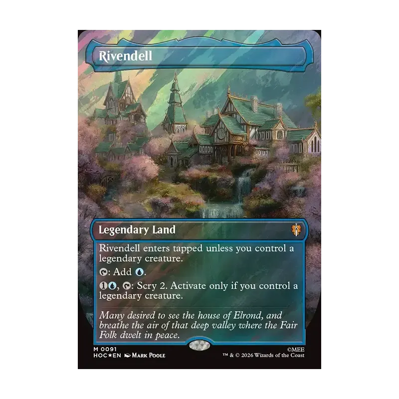 Rivendell (Borderless) (Surge Foil) - The Hobbit Eternal (Foil Near Mint)