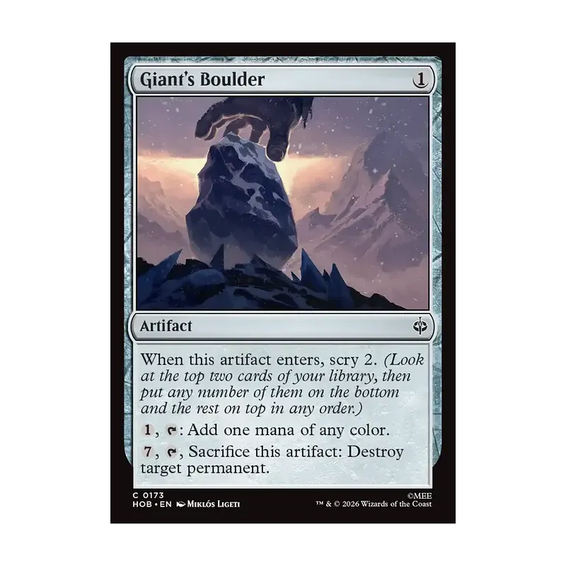 Giant's Boulder - The Hobbit (Near Mint)