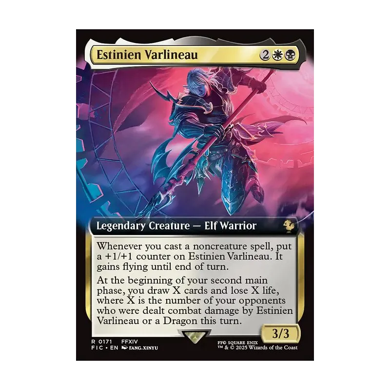 estinien mtg card Magic The Gathering - Universes Beyond - Final Fantasy - Commander where X is the number of your opponents who were dealt combat damage by Estinien Varlineau or a Dragon this turn. Estinien Varlineau (Commander) | EDHREC