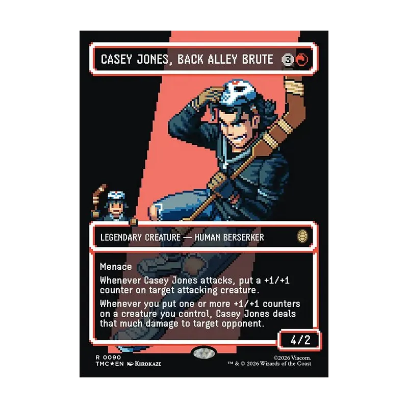 Casey Jones, Back Alley Brute (Borderless) (Surge Foil) - Teenage Mutant Ninja Turtles Commander (Foil Near Mint)