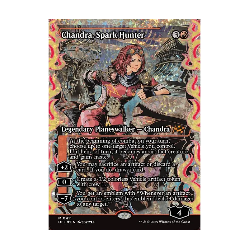 Chandra, Spark Hunter (Showcase) (Fracture Foil) - Aetherdrift (Foil Near Mint)