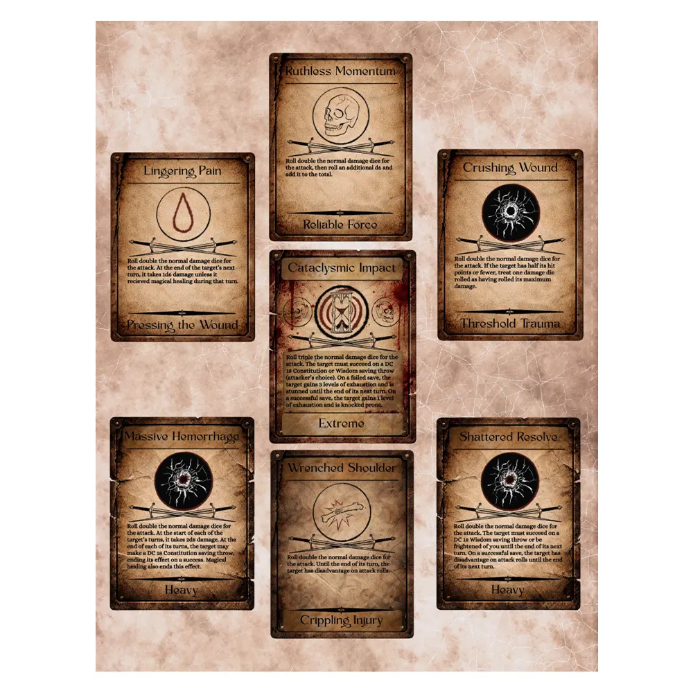 Critical Hit Deck: Damage (D&D 5E Compatible) (Preorder)