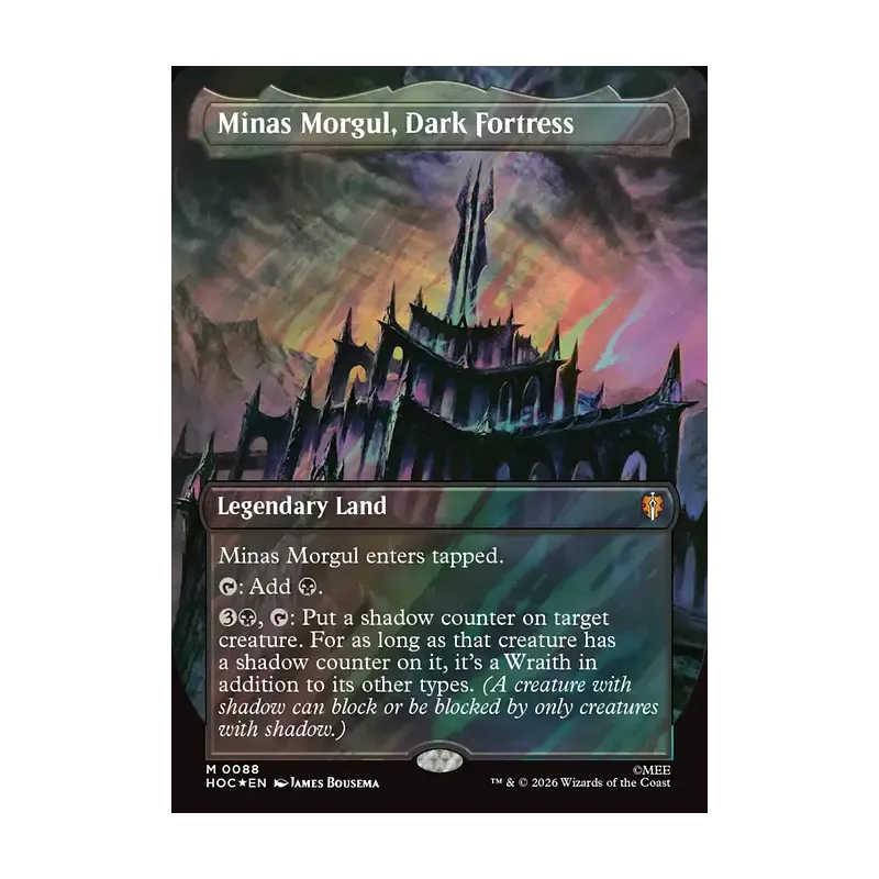 Minas Morgul, Dark Fortress (Borderless) (Surge Foil) - The Hobbit Eternal (Foil Near Mint)