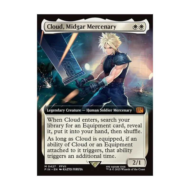 cloud midgar mercenary mtg commander deck FOIL] Cloud, (Borderless) (Chocobo Track Foil) that ability triggers an additional time. Cloud, Midgar Mercenary | FINAL