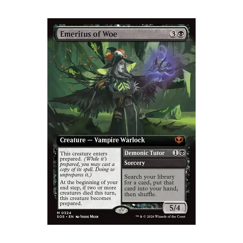 Emeritus of Woe // Demonic Tutor (Extended Art) - Secrets of Strixhaven (Near Mint)