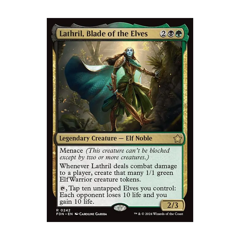 Lathril, Blade of the Elves - Foundations (Near Mint)