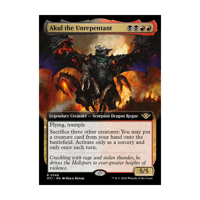 Akul the Unrepentant (Extended Art) - Outlaws of Thunder Junction (Near Mint)