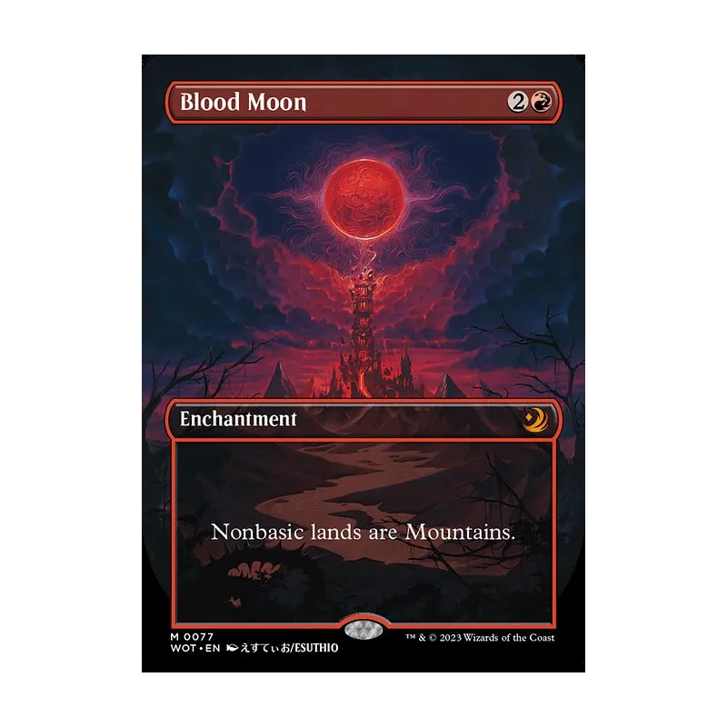 Blood Moon (Anime Borderless) - Wilds of Eldraine: Enchanting Tales (Near Mint)