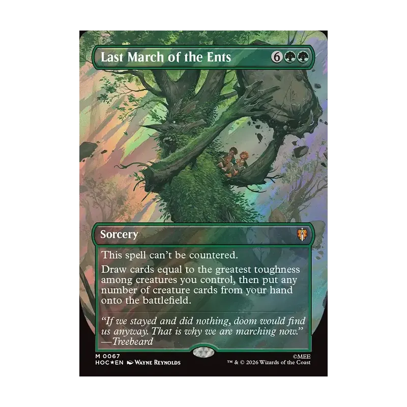 Last March of the Ents (Borderless) (Surge Foil) - The Hobbit Eternal (Foil Near Mint)