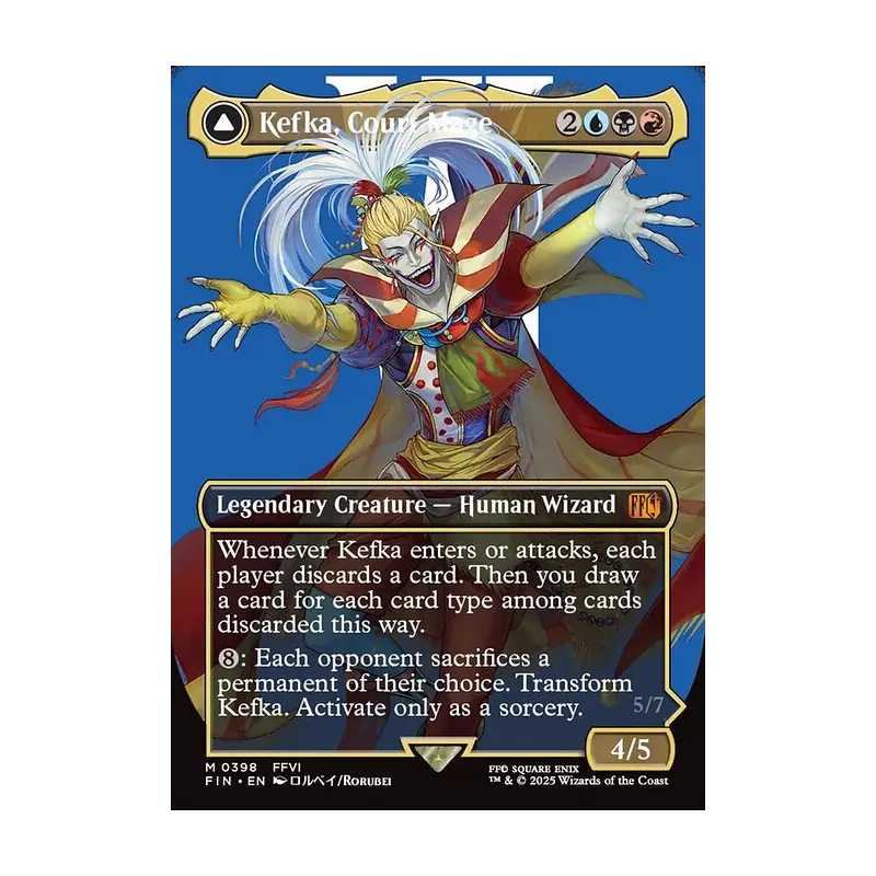 Kefka, Court Mage // Kefka, Ruler of Ruin (0398) (Borderless) - Final Fantasy (Near Mint)