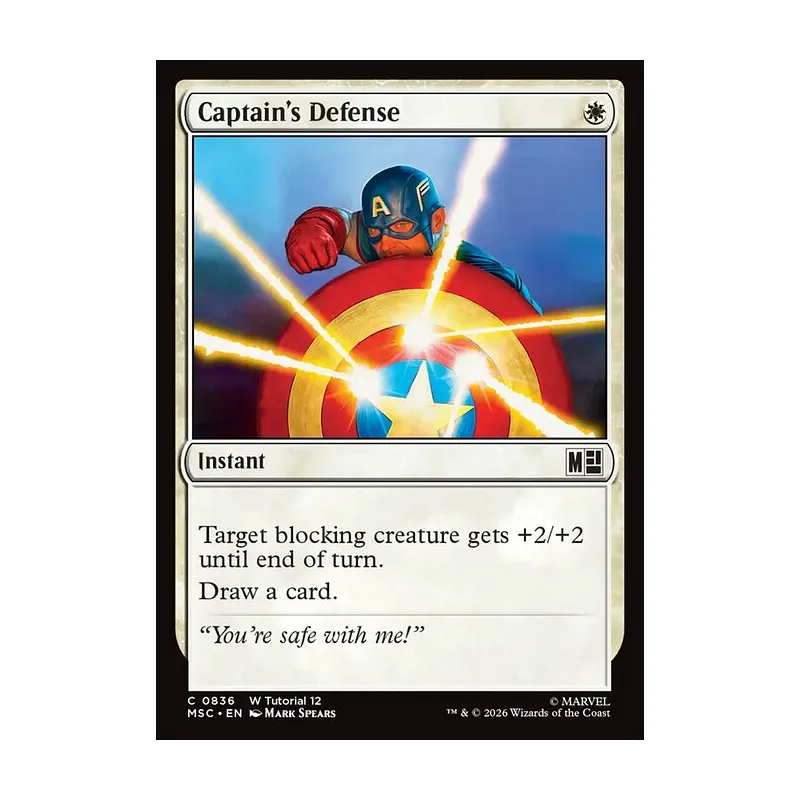 Captain's Defense (0836) - Marvel Super Heroes Commander (Near Mint)