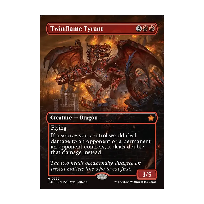 Twinflame Tyrant (Borderless) - Foundations (Near Mint)