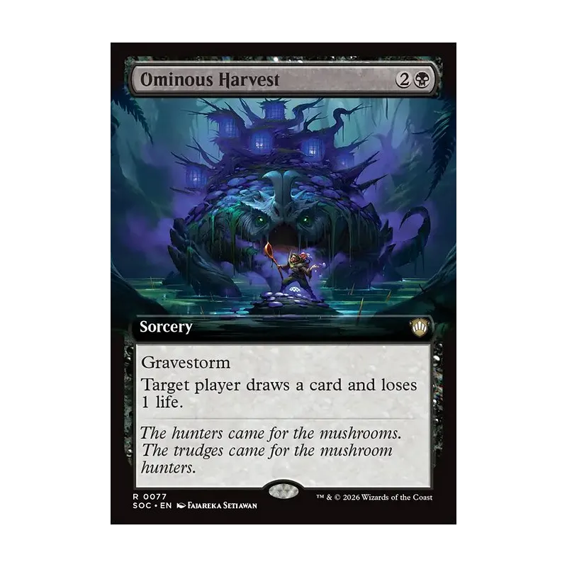 Ominous Harvest (Extended Art) - Secrets of Strixhaven Commander (Near Mint)