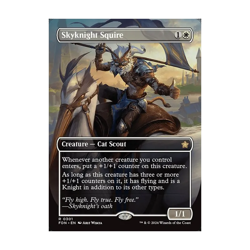 Skyknight Squire (Borderless) - Foundations (Near Mint)