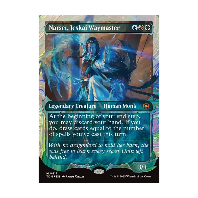 Narset, Jeskai Waymaster (Showcase) (Halo Foil) - Tarkir: Dragonstorm (Foil Near Mint)