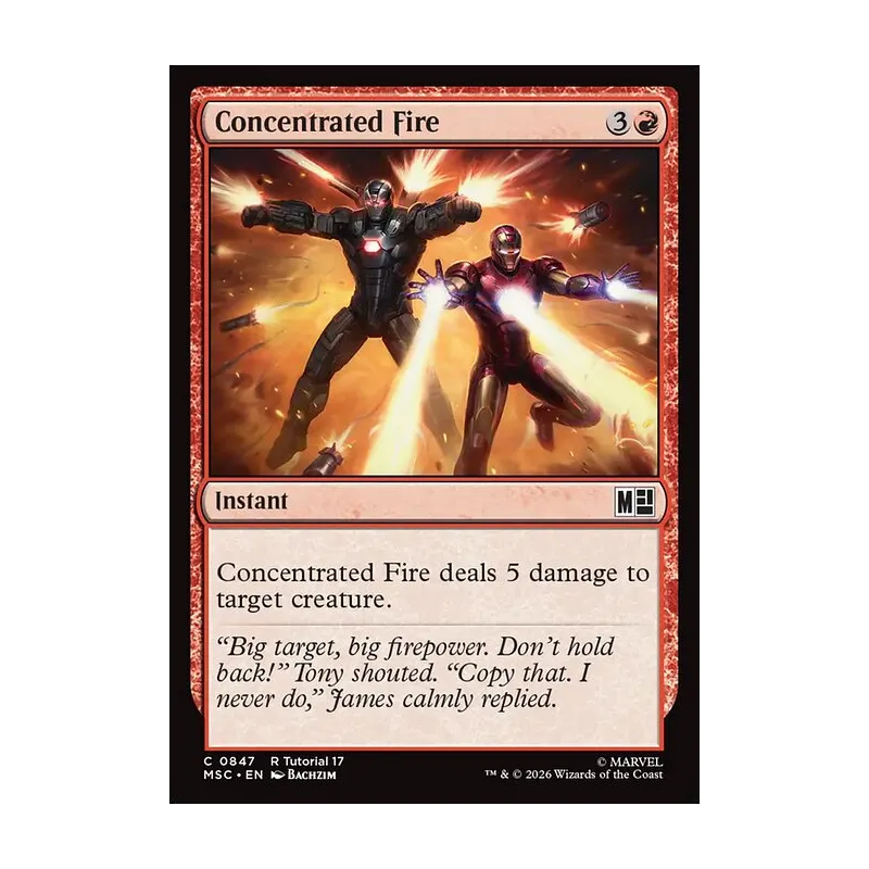 Concentrated Fire (0847) - Marvel Super Heroes Commander (Near Mint)
