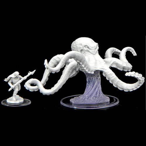 Critical Role Unpainted Minis: W2 Ashari Waverider & Octopus