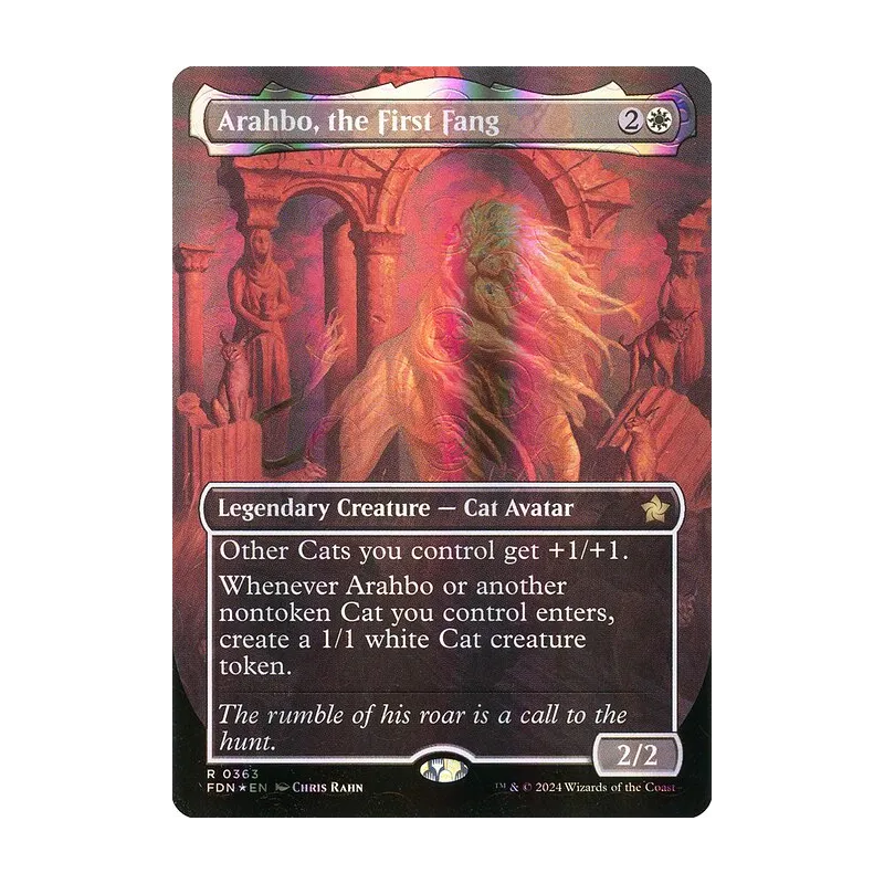 Arahbo, the First Fang (Borderless) (Mana Foil) - Foundations (Foil Near Mint)