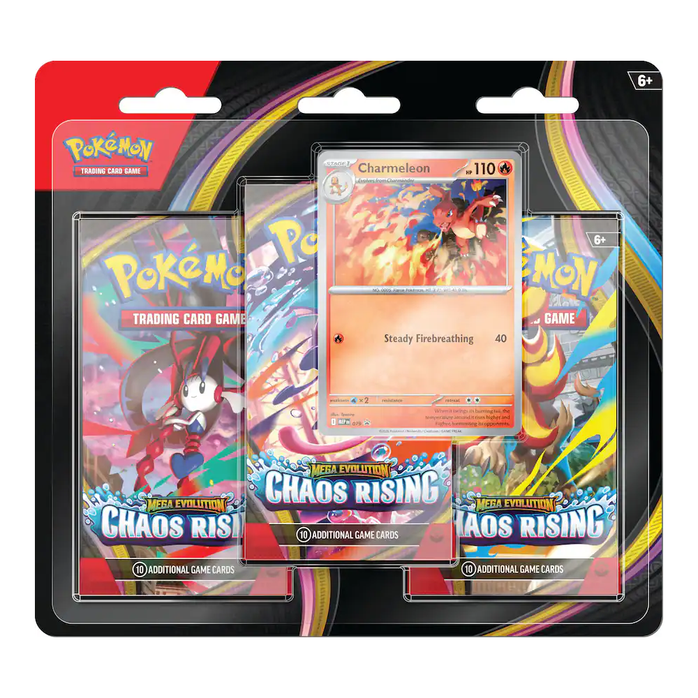 Pokemon TCG: Chaos Rising - 3-Booster Blister (Charmeleon) (Preorder)