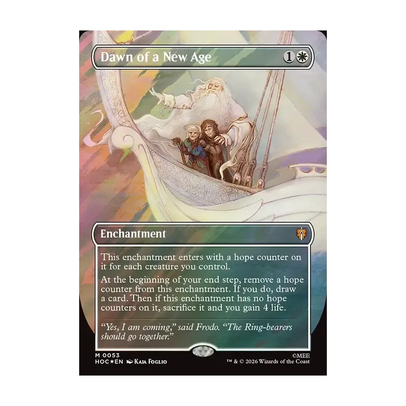 Dawn of a New Age (Borderless) (Surge Foil) - The Hobbit Eternal (Foil Near Mint)