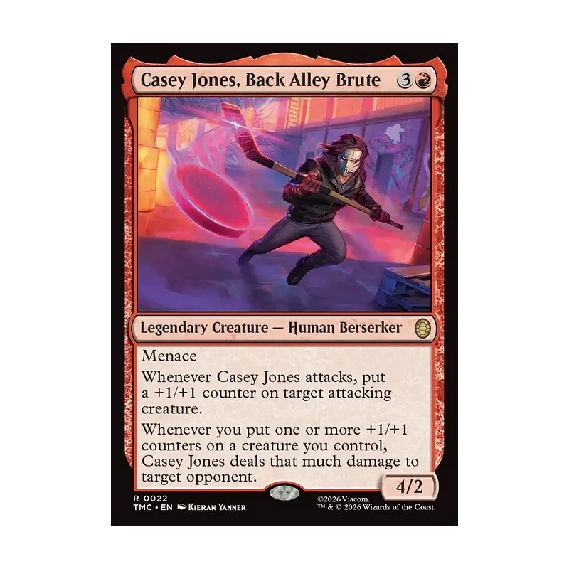 Casey Jones, Back Alley Brute (Surge Foil) - Teenage Mutant Ninja Turtles Commander (Foil Near Mint)