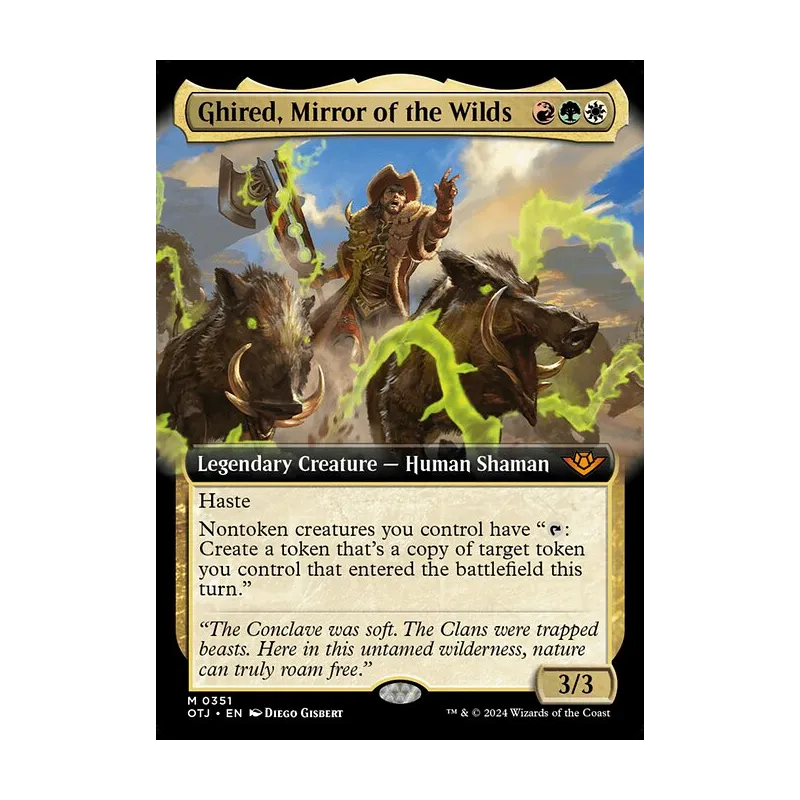 Ghired, Mirror of the Wilds (Extended Art) - Outlaws of Thunder Junction (Near Mint)