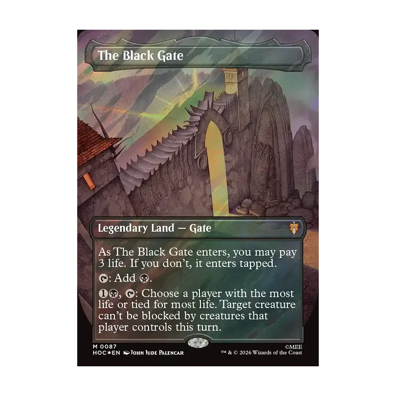 The Black Gate (Borderless) (Surge Foil) - The Hobbit Eternal (Foil Near Mint)