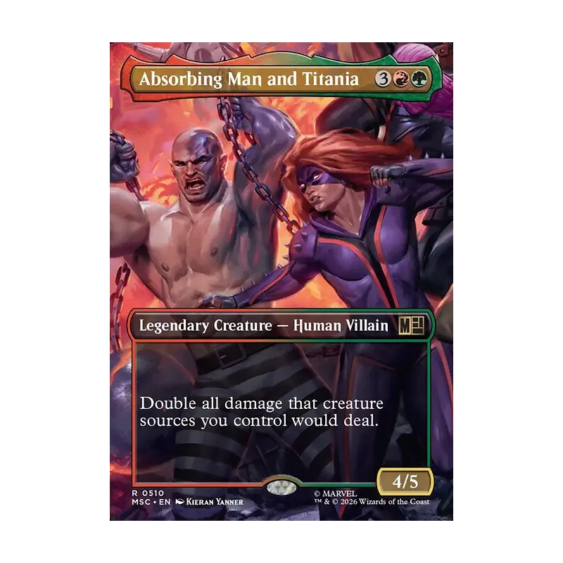 Absorbing Man and Titania (Borderless) - Marvel Super Heroes Commander (Near Mint)