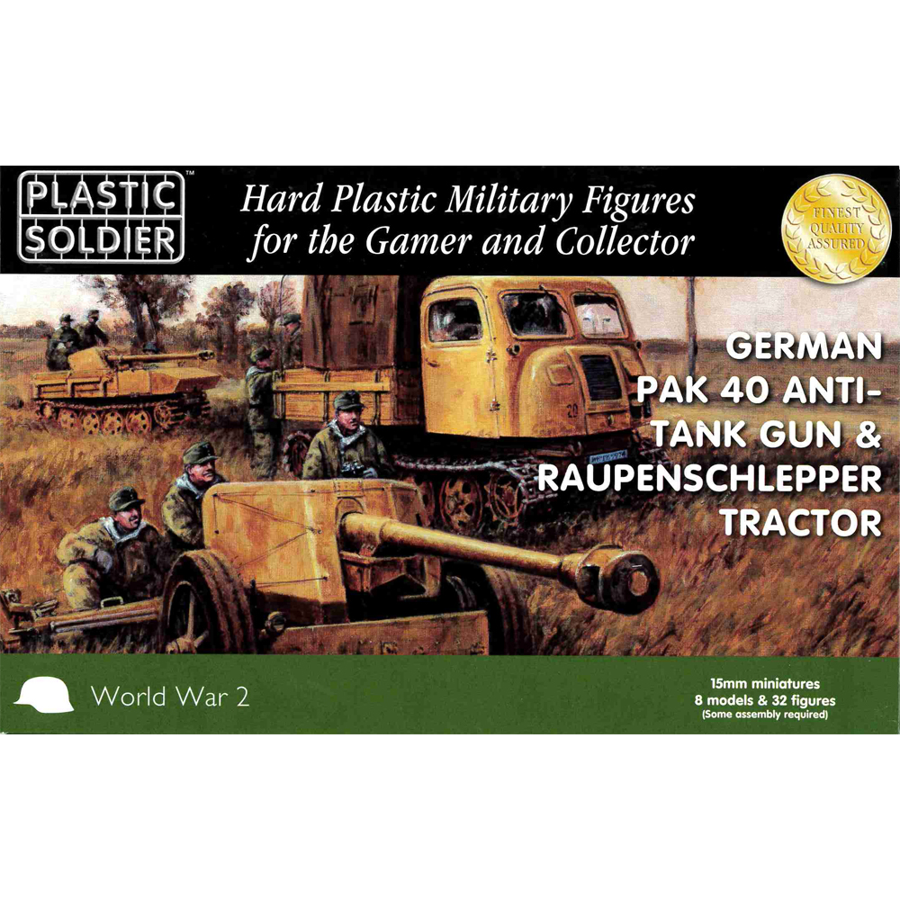 15mm Scale WW2: German Pak 40 Anti-Tank Gun & Raupenschlepper Tractor