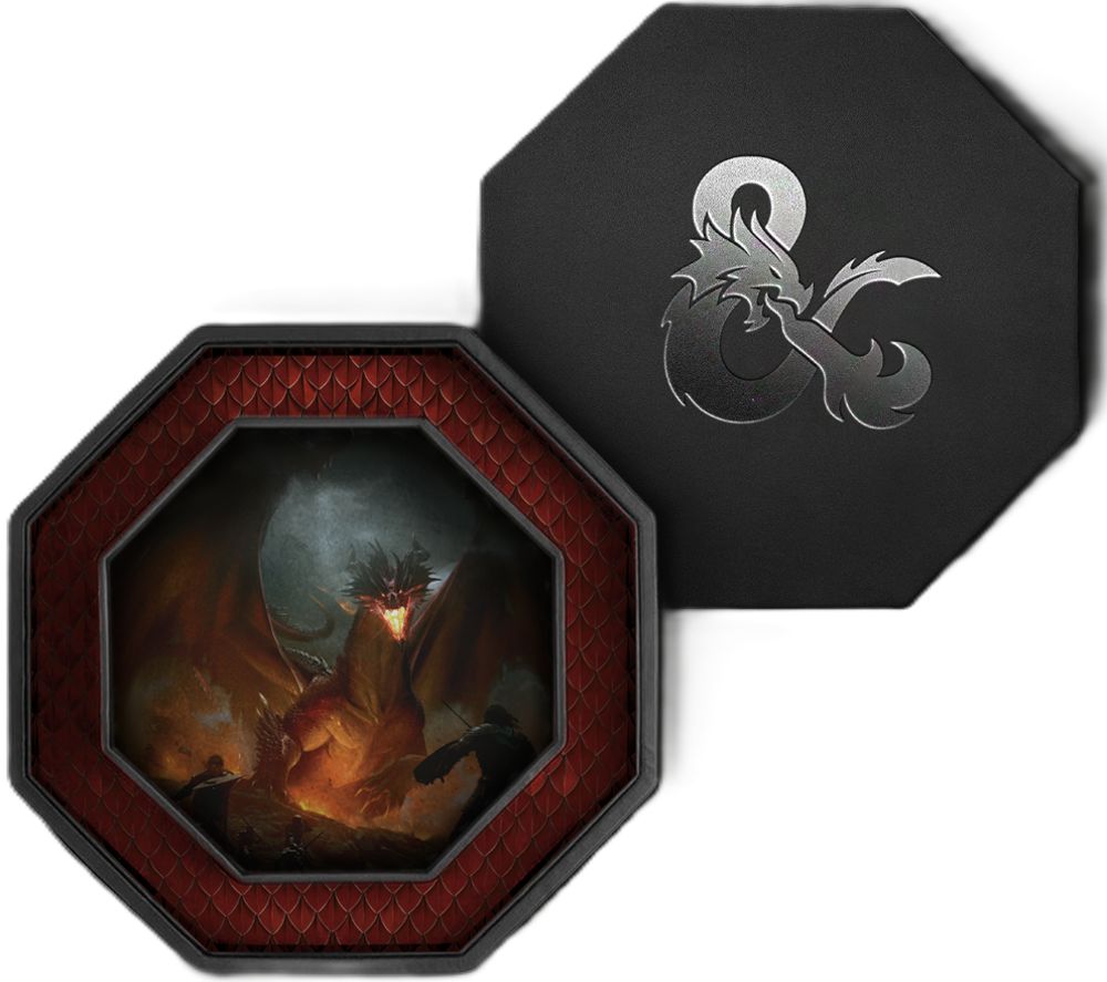 D&D Octagonal Dice Tray: Ancient Red Dragon (Preorder)